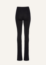 Load image into Gallery viewer, Flared knitwear pants in black
