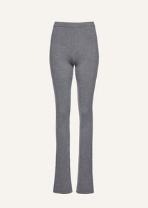 Flared knitwear pants in grey