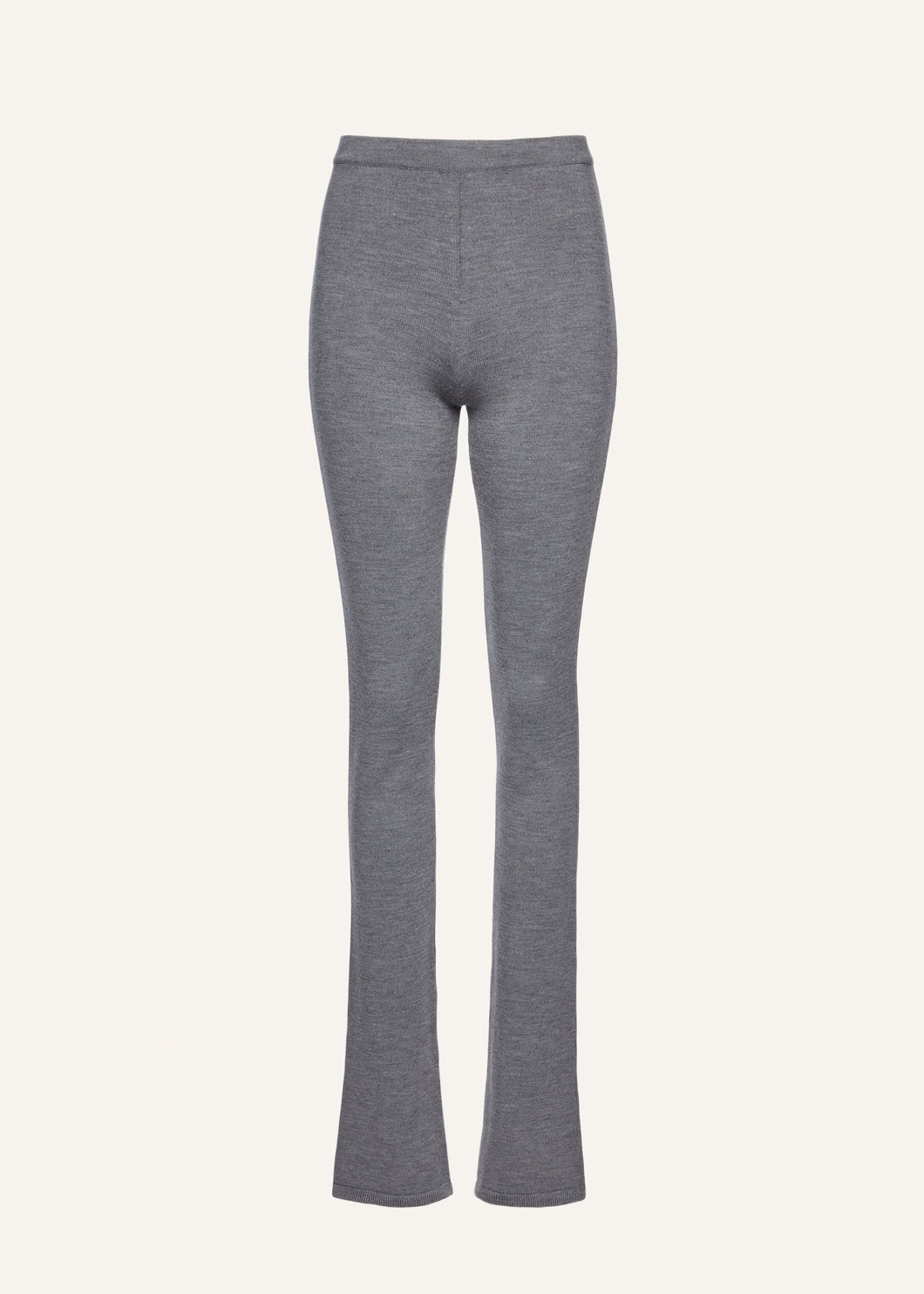 Flared knitwear pants in grey