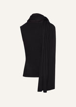 Load image into Gallery viewer, Sleeveless high neck knit top in black
