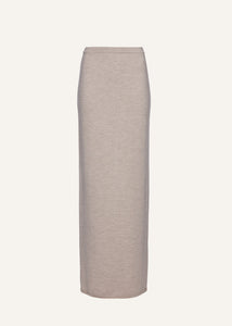 Knitwear maxi skirt in beige