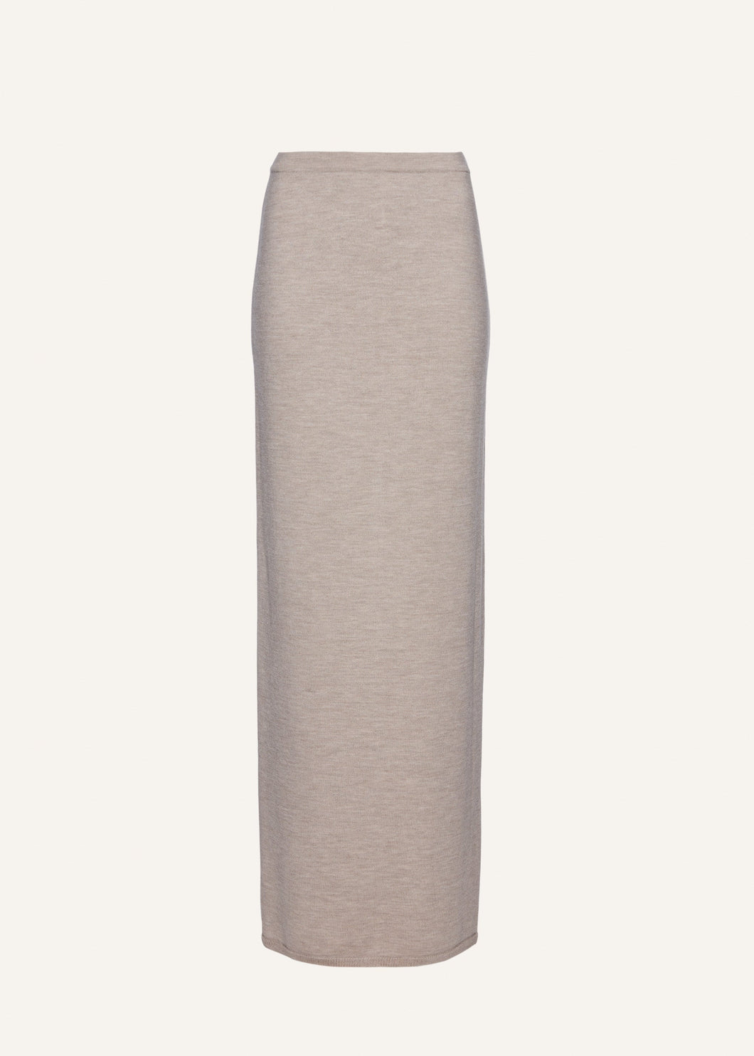 Knitwear maxi skirt in beige