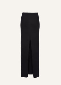 Knitwear maxi skirt in black