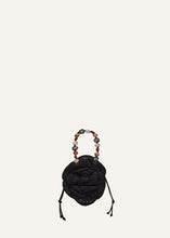 Load image into Gallery viewer, Magda bag beads strap in black crochet
