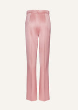 Load image into Gallery viewer, Wide leg silk tailored pants in pink
