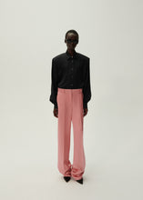 Load image into Gallery viewer, Wide leg silk tailored pants in pink
