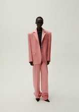 Load image into Gallery viewer, Wide leg silk tailored pants in pink
