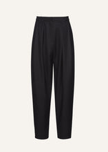 Load image into Gallery viewer, Tapered wool trousers in black
