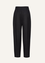 Load image into Gallery viewer, Tapered wool trousers in black
