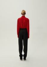 Load image into Gallery viewer, Tapered wool trousers in black
