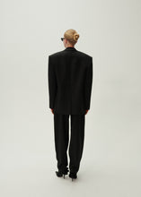 Load image into Gallery viewer, Tapered wool trousers in black
