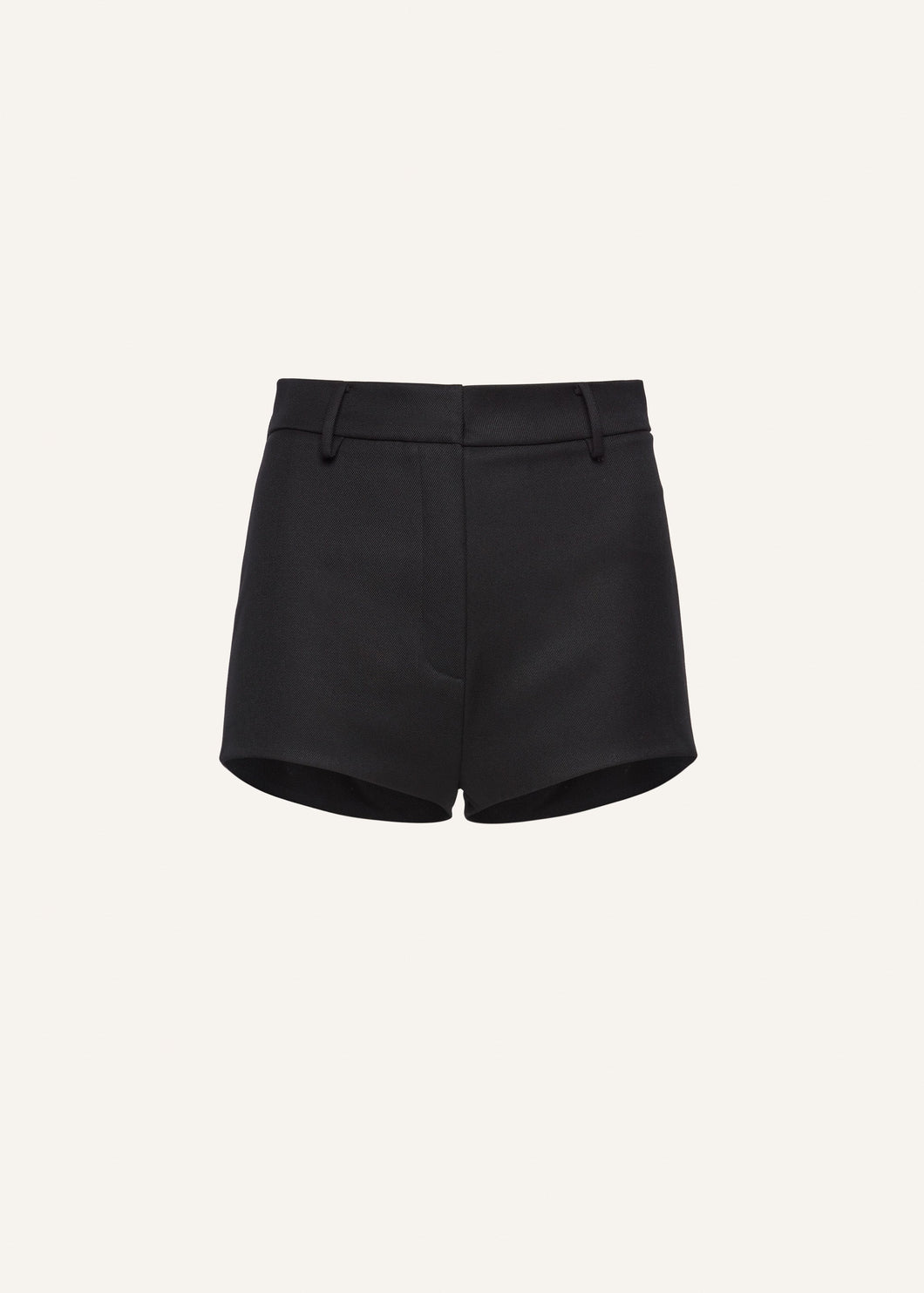 Wool hot shorts in black