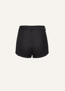 Wool hot shorts in black