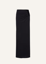 Load image into Gallery viewer, Hip plunge maxi skirt in black
