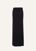 Load image into Gallery viewer, Hip plunge maxi skirt in black
