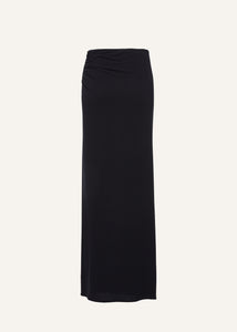Hip plunge maxi skirt in black