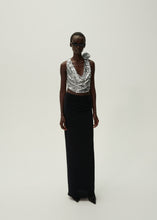 Load image into Gallery viewer, Hip plunge maxi skirt in black
