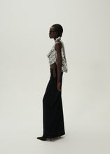 Load image into Gallery viewer, Hip plunge maxi skirt in black
