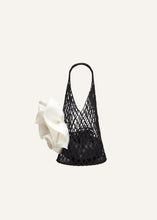Load image into Gallery viewer, Small Devana bag cream flower in black
