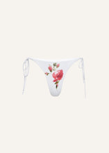 Load image into Gallery viewer, High-waist string tie swim bottom in cream print
