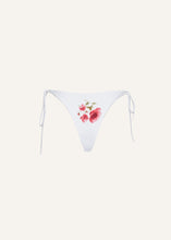 Load image into Gallery viewer, High-waist string tie swim bottom in cream print
