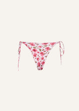 Load image into Gallery viewer, High-waist string tie swim bottom in pink print
