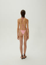 Load image into Gallery viewer, High-waist string tie swim bottom in pink
