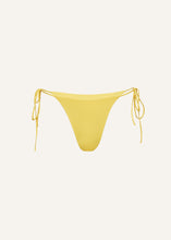 Load image into Gallery viewer, High-waist string tie swim bottom in yellow
