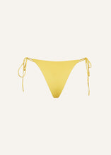 Load image into Gallery viewer, High-waist string tie swim bottom in yellow
