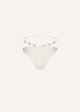 Load image into Gallery viewer, High waist pearl swim bottom in cream
