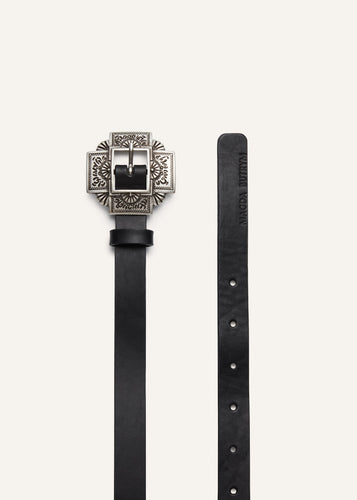 RE24 BELT 03 BLACK SILVER