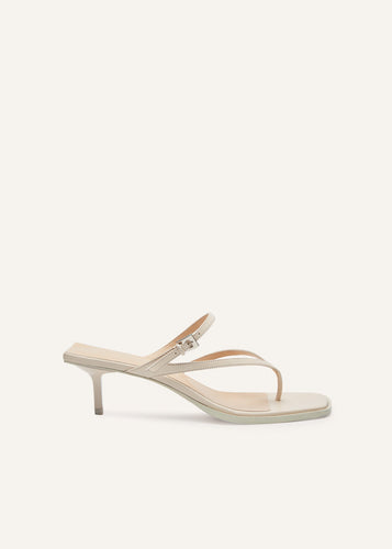 RE24 KITTEN MULES LEATHER CREAM