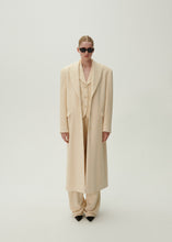 Load image into Gallery viewer, Wide leg bouclé pants in beige
