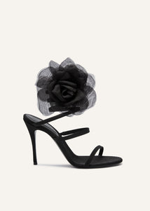 RE24 SPIRAL SANDALS BLACK FLOWER BLACK