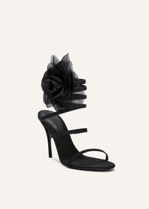 RE24 SPIRAL SANDALS BLACK FLOWER BLACK