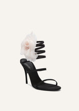 Load image into Gallery viewer, RE24 SPIRAL SANDALS BLACK FLOWER PINK
