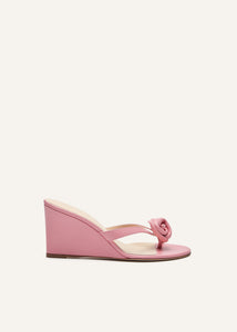 RE24 WEDGE SANDALS LEATHER PINK