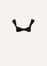 Load image into Gallery viewer, Retro bustier swim top in black
