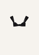 Load image into Gallery viewer, Retro bustier swim top in black
