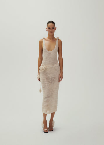 SS24 CROCHET 05 SKIRT BEIGE