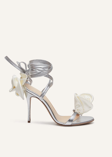 SS24 FLOWER SHOES SILVER