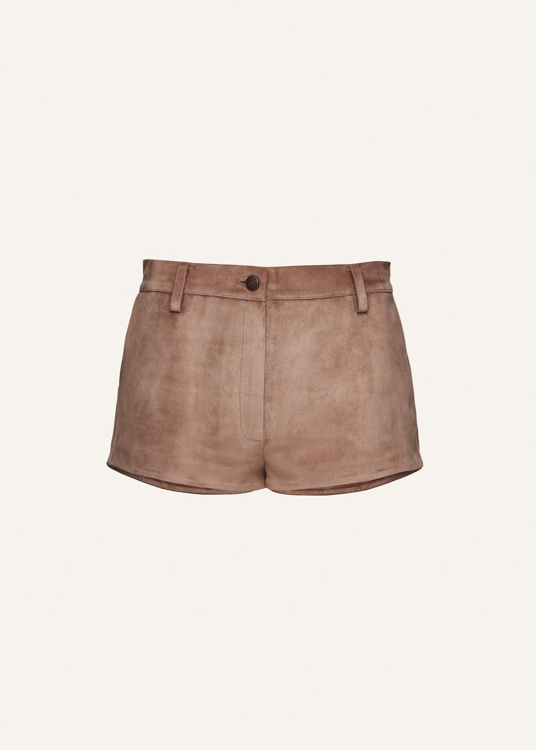 SS24 LEATHER 02 SHORTS BROWN