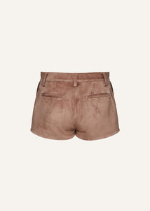 SS24 LEATHER 02 SHORTS BROWN