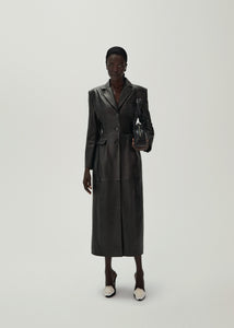 SS24 LEATHER 03 COAT BLACK