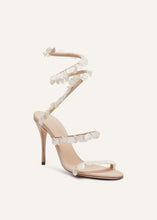 Load image into Gallery viewer, SS24 SPIRAL SANDALS SUEDE PEARLS BEIGE
