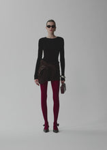 Load and play video in Gallery viewer, PF24 LEATHER 14 SKIRT BROWN SUEDE
