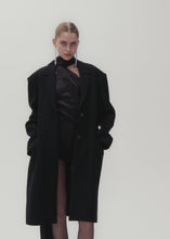 Load and play video in Gallery viewer, Oversized midi coat in black
