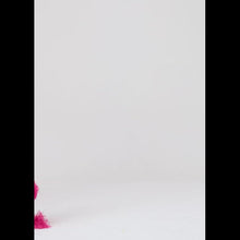 Load and play video in Gallery viewer, Feather crochet midi dress in fuchsia
