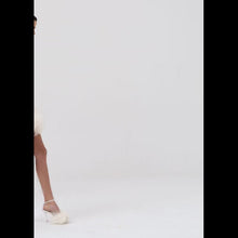 Load and play video in Gallery viewer, Crochet halter crop top in cream

