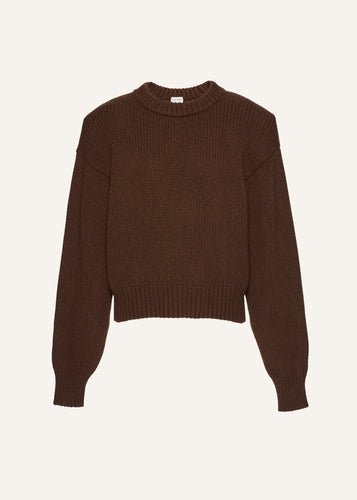 AW23 KNITWEAR 09 SWEATER BROWN